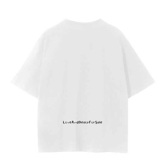 Gothic Kawaii Animal Character white unisex T-shirt "Only Farms" collection 2025