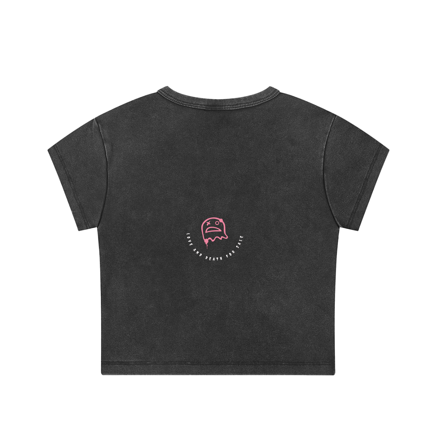 Animal Character "1st Forever Goodbye" Pink Snow Washed Crop Top